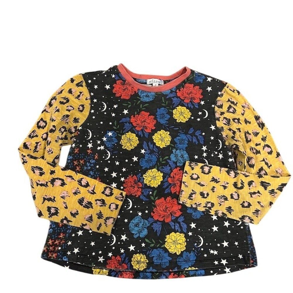 Art & Eden Girls T-Shirt Size 10 Multicolor Long Sleeve Crew Neck